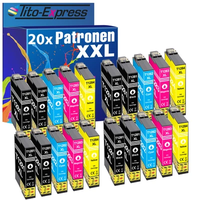Patronen für Epson T1281-T1284 XL SX125 SX130 SX235w BX305F SX425W SX440W SX445W - Bild 1 von 4