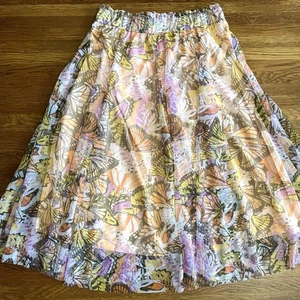 Y2k Butterfly Skirt M Dainty Feminine Modest Coquette Forest Fairy  - Picture 1 of 10