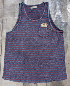 NWT Mens West Is Dead Premium Indigo Pocket Tank Top Shirt Sleeveless XL USA - Picture 1 of 11