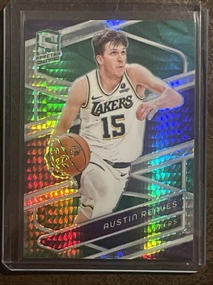 2023-24 Panini Spectra - Austin Reaves #22 International Green Prizm /75 Lakers - Image 1 of 2