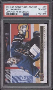 Bill Ranford 2020-21 Upper Deck SP Signature Legends Canvas Legends PSA 10 - Picture 1 of 2