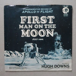 Hugh Downs First Man On The Moon July, 1969 Vinyl 45 MGM VG 9-44 - Picture 1 of 4