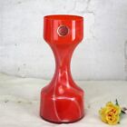 French Vintage  Art Glass Orange Red  Vase Vallerysthal Verrerie de Portieux 
