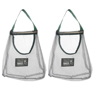 2 Stück Gemüse Hängen Netz Beutel für Kartoffel Zwiebel Aufbewahrung Küche Organizer - Bild 1 von 9