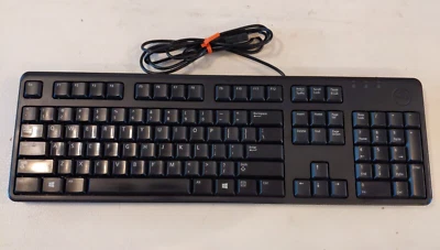 DELL KB212-B KEYBOARD USB WIRED KEYBOARD USED TESTED AND WORKING - Image 1 of 2