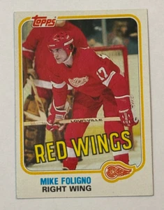 1981-82 Topps Hockey Card #87 Mike Foligno Detroit Red WIngs - Picture 1 of 2