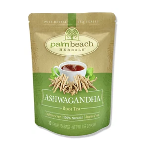 Té de raíz de ashwagandha de Palm Beach Herbals | 30 quilates, sin cafeína - Imagen 1 de 4