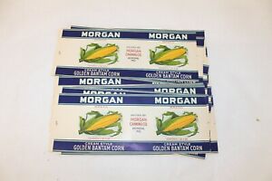 Lot Of 20 Morgan Brand Corn Original Vintage Can Label Morgan Maryland