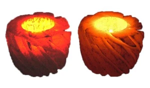 BUTW ONE Pair Morrocan White Selenite Candle Holder Lapidary Crystal 6395K - Picture 1 of 5