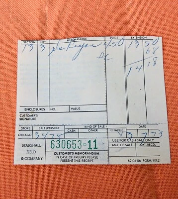 Vtg Marshall Fields & Co. Orange Rayon Material Fabric MOD 3 Yrd Mid Century MCM - Image 1 of 4