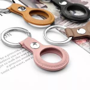 Funda protectora con llavero de cuero para rastreador de dispositivos antipérdidos Apple AirTag - Imagen 1 de 13