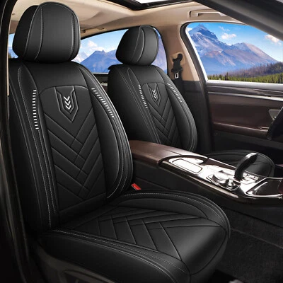 Full Set Car Seat Cover Fit for Jaguar XF 2009-2025 Faux Leather (5 Seats,Black) Foto 1 de 4