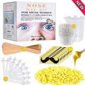 Nose Wax Kit Men Ear Hair Remover Sticks Waxing Removal Painless Nasal Effective - Picture 1 of 12