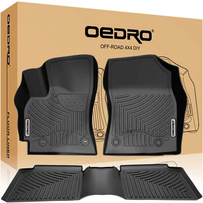 OEDRO Floor Mats Liners for 2014-2019 Toyota Corolla Sedan TPE All-Weather Black Foto 1 de 4