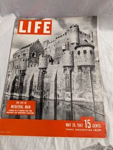 Life Magazine 26. Mai 1947 ""Das Leben des mittelalterlichen Mannes"", Vintage - GEBRAUCHT - Bild 1 von 15