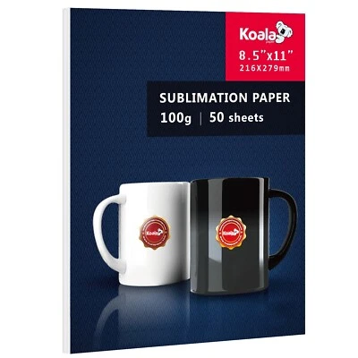 Koala Sublimation Paper 8.5x11 Inkjet Heat Transfer Cotton Poly T-shirt 100gsm - Image 1 of 4