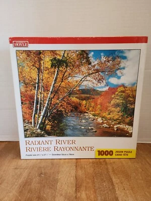 Radiant River - 1000 piezas. Rompecabezas - Hoyle 21x27 pulgadas - Árboles de otoño/otoño Foto 1 de 4