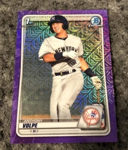2020 Bowman Chrome Mega Box Mojo Purple Refractor Anthony Volpe 1st Bowman #/250 - Picture 1 of 2