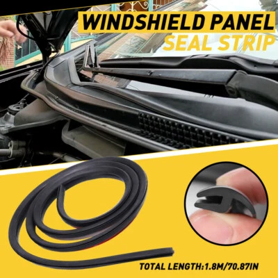 Rubber Seal Strip Trim For Front Windshield Plastic Panel HOOD 1.8M 0.70inch M - Image 1 of 4