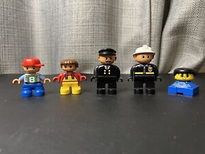 Lego Duplo Kids Boy Girl Fire Chief Police Man Figures Lot of 5