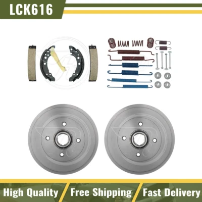 Tambores de freno traseros zapatas de freno herrajes kit de resorte para Volkswagen Jetta 1991 1992 Foto 1 de 4