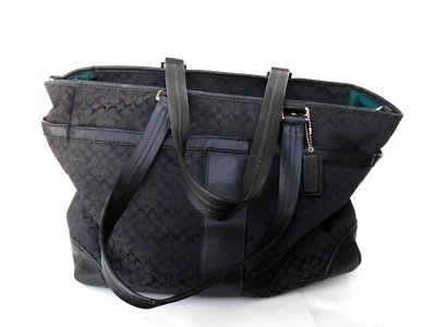 Bolso de viaje COACH para bebé bolso de pañales de lona negro Foto 1 de 4