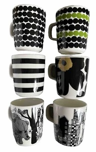 Marimekko 6 Becher alle verschieden 250 ml H9,5 cm Japan - Bild 1 von 13
