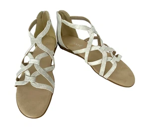 NEW Aerosoles Sandals 9 - 9.5 Flats Strappy Comfort Shoes 40 Ocean Chlub Nude - Picture 1 of 8