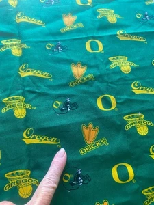 University of Oregon Ducks  Cotton Fabric Sewing Craft  24” x 42” - Picture 1 of 3