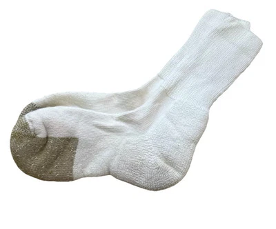 Calcetines Thorlos Turbo Orlon de Colección Para Hombre Marrón/Blanco Roll Top Crew Talla 9-11 Hechos en EE. UU. Foto 1 de 4