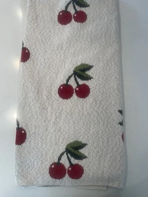 Nicole Miller Cherry Decorative Throw Blanket 50x70 New - Image 1 of 4