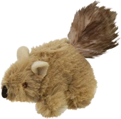 THEBESTATHLETE PlayNSqueak Backyard Cat Toy Squeaking Squirrel, All Breed Sizes