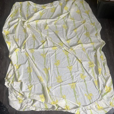 Sábana Ajustable Vintage Wamsutta Ultracal Doble Tamaño Narciso Floral EE. UU. Defecto Foto 1 de 4