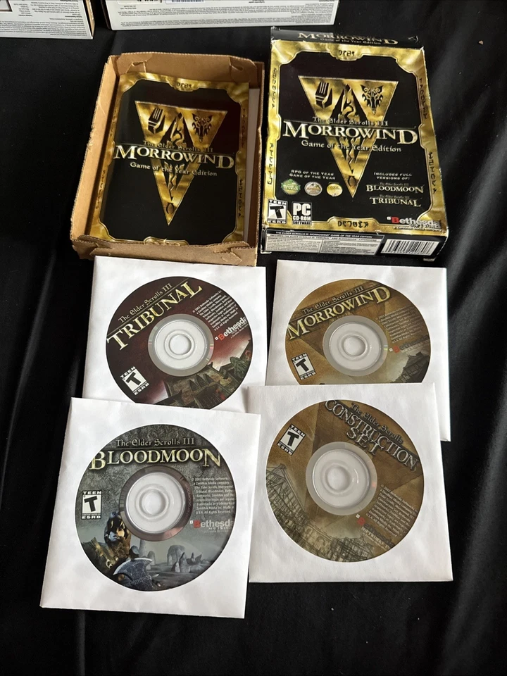Elder Scrolls III: Morrowind -- Edición Juego del Año (PC, 2003) CIB completo Foto 1 de 1