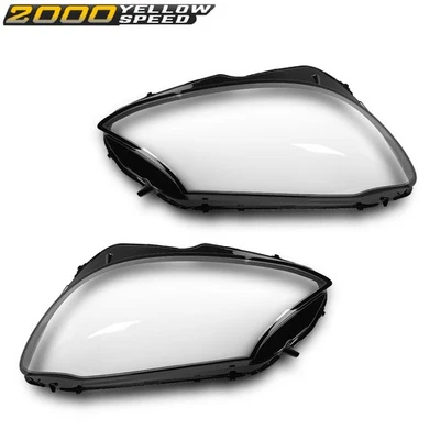 Headlight Lens Covers Left & Right Fit For 2015-2017 Mercedes-Benz W205 C-Class Foto 1 de 4