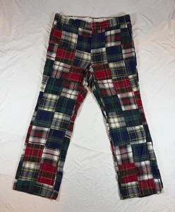 Neils of Ottawa HIlls 36x29 Indian Madras Patchwork Talon Vintage Plaid Pants - Bild 1 von 22