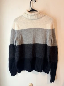 The Limited Angora Lambswool Blend Striped Sweater Size Sm Oversized Rollkragen - Bild 1 von 4