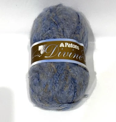 Hilo Divino Patons Azul Divino 1 Madeja Acrílico Mezcla Mohair 142 Yardas Voluminoso 5 Foto 1 de 4