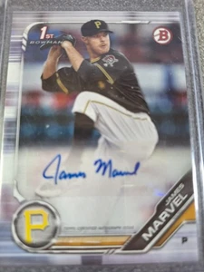 2019 Bowman - Prospect Autographs James Marvel #PA-JM (AU, RC) T450 - Picture 1 of 2