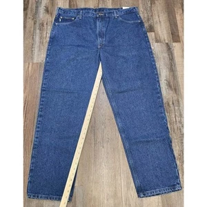 Carhartt Demin Mens Jeans 42x32 Blue Relaxed Fit Tapered Leg Work Casual NWT - Picture 1 of 5
