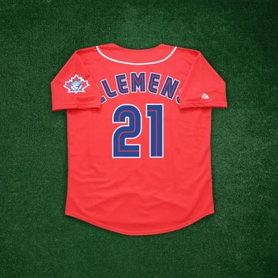 Roger Clemens 1998 Toronto Blue Jays Home/Road/Alt Men's Jersey w/ Team Patch - Image 1 of 2