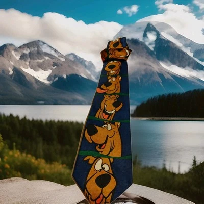 Vintage 1998 Scooby-Doo Portraits Cartoon Network Novelty Necktie Hanna-Barbera - Image 1 of 4