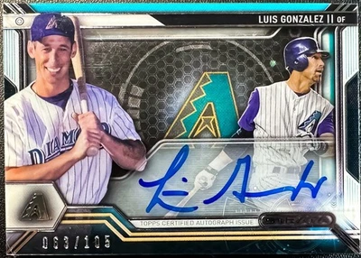 2016 Topps Strata Signatures /105 Luis Gonzalez #SS-LG Auto - Image 1 of 2