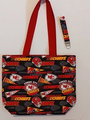 Bolso de Mano GRANDE Hecho a Mano NFL Kansas City Chiefs 15" con Llavero Foto 1 de 4