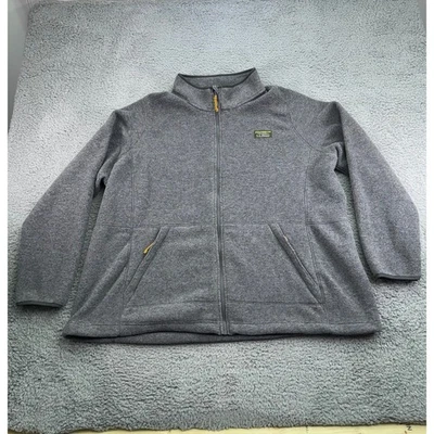 LL Bean Chaqueta Mujer 3X Plus Gris Jaspeado Vellón Cremallera Completa Suéter 505340 Foto 1 de 4