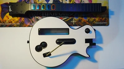Nintendo Wii Guitar Hero Les Paul Wireless Red Octane Guitar White READ TESTED  - Image 1 of 2