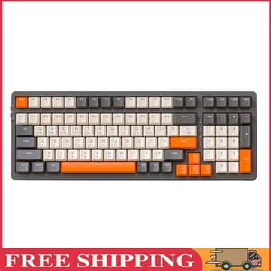 Drahtlose mechanische Tastatur BT5.0/2,4 GHz/Typ-C verkabelt (grau-weiß-roter Sc - Bild 1 von 11
