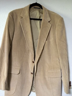 Chaqueta de pana vintage para hombre 44 Western Blazer abrigo deportivo forrado 2 botones Foto 1 de 4