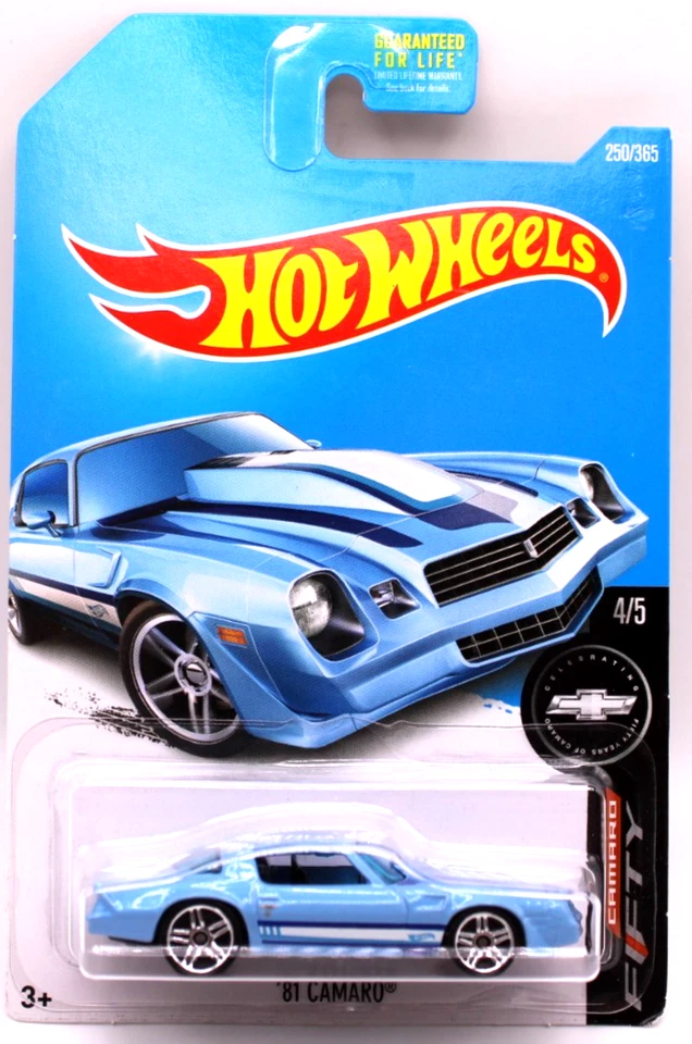 Chevy Camaro 1981 Main Line #250 2017 LT. azul PR5's Hot Wheels Foto 1 de 4