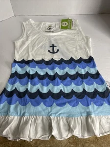 Doodlepants Shirt Nautical Sailor Anchor Size 3T White/Blue - Picture 1 of 5